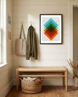 Squares gradients framed in a relaxed room thumbnail