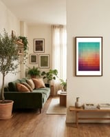 Geometric Sunset framed in a grounding room thumbnail