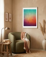 Geometric Sunset framed in a tender room thumbnail