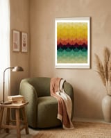 Colorful Waves framed in a tender room thumbnail