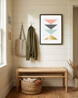 Four triangles framed in a relaxed room thumbnail