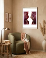 Burgundy & Gold Glitter Agate Texture 06 framed in a tender room thumbnail