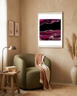 Burgundy & Silver Agate Texture 02 framed in a tender room thumbnail