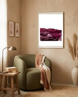 Burgundy & Silver Agate Texture 11  framed in a tender room thumbnail