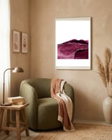 Burgundy & Silver Agate Texture 14  framed in a tender room thumbnail