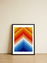 Orange and blue gradient IV — framed, leaning against the wall thumbnail