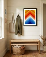 Orange and blue gradient IV framed in a relaxed room thumbnail