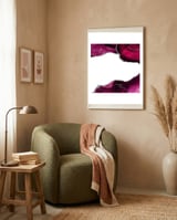 Burgundy & Silver Agate Texture 15 framed in a tender room thumbnail