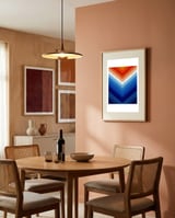 Orange and blue gradient III framed in a intimate room thumbnail