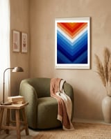 Orange and blue gradient III framed in a tender room thumbnail