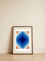 Orange and blue gradient I — framed, leaning against the wall thumbnail