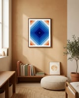 Orange and blue gradient I framed in a gentle room thumbnail