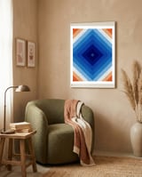 Orange and blue gradient I framed in a tender room thumbnail