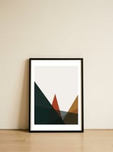 Geometric landscape XI — framed, leaning against the wall thumbnail