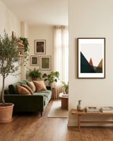 Geometric landscape XI framed in a grounding room thumbnail