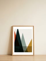 Geometric landscape X — framed, leaning against the wall thumbnail