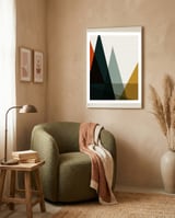 Geometric landscape X framed in a tender room thumbnail