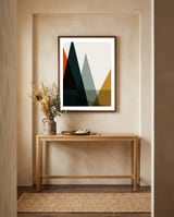 Geometric landscape X framed in a welcoming room thumbnail