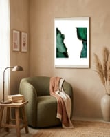 Emerald & Gold Agate Texture 15 framed in a tender room thumbnail