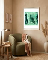 Emerald Glitter Agate Texture 03  framed in a tender room thumbnail