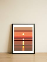 Geometric landscape VIII — framed, leaning against the wall thumbnail