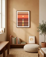 Geometric landscape VIII framed in a gentle room thumbnail