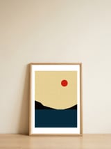 Geometric landscape VII — framed, leaning against the wall thumbnail