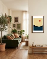 Geometric landscape VII framed in a grounding room thumbnail