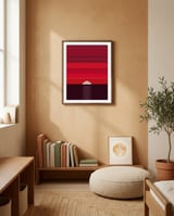 Geometric landscape VI framed in a gentle room thumbnail