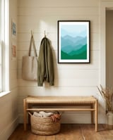 Geometric landscape V framed in a relaxed room thumbnail