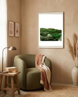 Green & Gold Agate Texture 25  framed in a tender room thumbnail