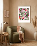 Pomegranate Pattern framed in a tender room thumbnail