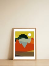 Geometric landscape I — framed, leaning against the wall thumbnail