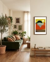 Geometric landscape I framed in a grounding room thumbnail