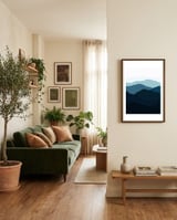 Geometric landscape XVIII framed in a grounding room thumbnail