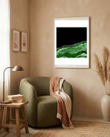 Green & Silver Agate Texture 03  framed in a tender room thumbnail
