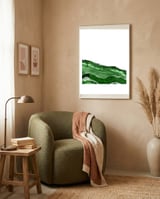 Green & Silver Agate Texture 06 framed in a tender room thumbnail