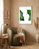 Green & Silver Agate Texture 15  framed in a tender room thumbnail