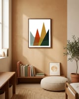 Geometric landscape XVI framed in a gentle room thumbnail