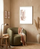 Ivory & Gold Agate Texture 05 framed in a tender room thumbnail