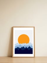 Geometric landscape XIV — framed, leaning against the wall thumbnail