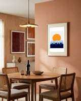 Geometric landscape XIV framed in a intimate room thumbnail