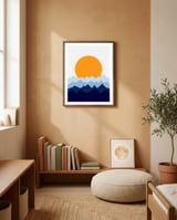 Geometric landscape XIV framed in a gentle room thumbnail