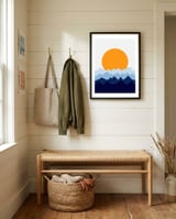 Geometric landscape XIV framed in a relaxed room thumbnail