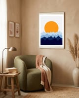 Geometric landscape XIV framed in a tender room thumbnail