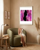 Magenta & Silver Agate Texture 01  framed in a tender room thumbnail