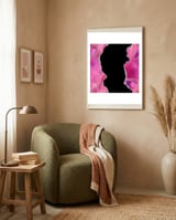 Magenta & Silver Agate Texture 02  framed in a tender room thumbnail