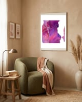 Magenta & Silver Agate Texture 05 framed in a tender room thumbnail