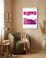 Magenta & Silver Agate Texture 08  framed in a tender room thumbnail