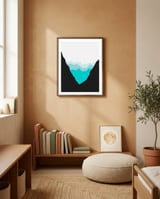 Geometric landscape XIII framed in a gentle room thumbnail